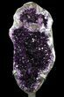 Tall Amethyst Crystal Cluster On Metal Stand - Uruguay #51292-1